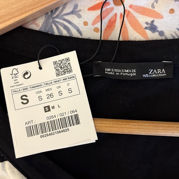 NWT~Zara Long Sleeve Shirt Shoulder Details Size S - Picture 4 of 5